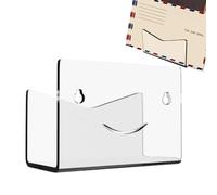 Desktop Mail Holder | Acrylic Letter Storage Sorter - Wall Mount Letter Organizer | for Home Office Apartment Dormitory Study Living Room Bedroom