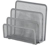 Desktop Mail Sorter Q-CONNECT Metal 3 Compartments Silver/Presentation/Type-Desktop/Kind-for Mail/Material-Metal/Dividers-3 / Colour-Silver/Size-N/D/Dimensions (mm)-170x135x83