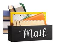 Desktop Mail Storage - 28x10x10cm Letter Holder, Wooden Organizer Box, Wall-Mounted Design with Open Compartments | Versatile Storage for Documents Notebooks Photos Letters and Home