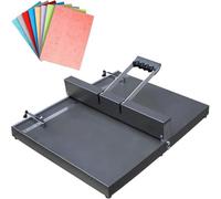 Desktop Manual Paper Creaser, Heavy Duty Steel Scoring Machine for A3 A4 Card Folding with Ruler, Precision Bookbinding Tool for Crafting and Packaging