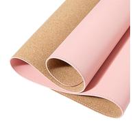 Desktop Mat Double Sided Large Mouse Pad PU Desk Pad Waterproof Leather Desk Mat Protector Gaming Mouse Mat for Office Home Cork Mousepad(Pink Cork,500x1000mm)