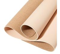 Desktop Mat Double Sided Large Mouse Pad PU Desk Pad Waterproof Leather Desk Mat Protector Gaming Mouse Mat for Office Home Cork Mousepad(Apricot Cork,350x700mm)