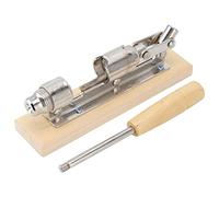 Desktop Mechanical Nut Cracker Tool, Stainless Steel Walnut Pecan Opener with Beech Wood Base and Adjustable Lever Handle for Home Use