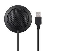 Desktop Microphone,ASHATA USB Conference Microphone M2 Wired 360° Pickup Audio Video Omnidirectional Microphone Desktop Conference Computer Microphone,Black