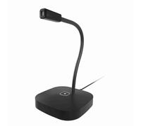 Desktop Microphone, Computer Microphone Condenser Plug and Play Touch Switch for Online Video Conferencing, Online Teaching, Live Broadcast (Black)