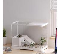 Desktop Mini Aquarium - Betta & Goldfish Tank, Plastic Bowl For Home & Office Decor