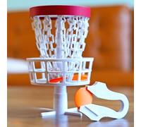 Desktop Mini Disc Golf Game - Collapsible Basket for Trick Shots | Portable Travel Activity | 3D Printed Office Desk Toy