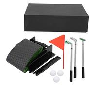 Desktop Mini Golf Game Practice Set 3Pcs Ballpoint Pen Putters with Golf Putting Mat