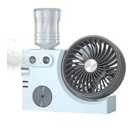 Desktop Misting Fan - Water Spray Cooling Device, Personal Humidifying Air Circulator, USB Rechargeable Three Speed Radial Blower, Evaporative Thermal Relief System, Atmospheric Conditioning Accessory