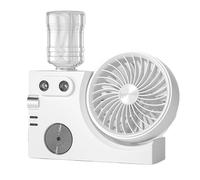 Desktop Misting Fan - Water Spray Cooling Device, Personal Humidifying Air Circulator, USB Rechargeable Three Speed Radial Blower, Evaporative Thermal Relief System, Atmospheric Conditioning Accessory