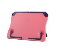 Desktop Music Stand Portable Foldable Sheet Music Holder Adjustable Angle Lightweight Book Rest for Travel(Red)