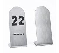 Desktop number sign, Set 1 To 25/50/100, 3 Combinations, Tent Style Table Number Stands(L Type,1 to 50)
