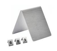 Desktop number sign, Set 1 To 25/50/100, 3 Combinations, Tent Style Table Number Stands(V Type,1 to 50)