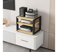 Desktop o Rack 2 3 4 Tier AV Ma Stand Small Ste Cabinet HiFi Rack For Headphone Amplifier CD Player Ma Sto Cabinet(Walnut,3Tier-L45cm)