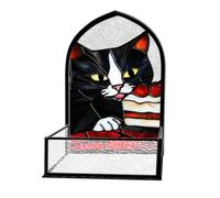 Desktop Organizer Artistic Multi-Purpose Faux Stained Glass Decor