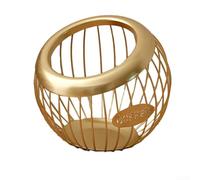 Desktop Organizer Coffee Pod Holder with Rustproof Iron Basket for Storing Coffee Capsules, Fruits, and Snacks on Countertops (gold)