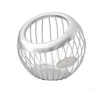 Desktop Organizer Coffee Pod Holder with Rustproof Iron Basket for Storing Coffee Capsules, Fruits, and Snacks on Countertops (white)