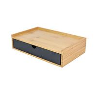 Desktop Organizer Drawers Stackable Storage Cabinet - Natural Wood Office Storage Cabinet/Jewelry DIY Craft Project Supplies Organizer for Accessories,D25 X W16 X H6cm
