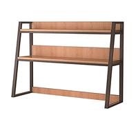 Desktop Organizer Office Storage Rack - Desktop Display Shelf, 2 Tier Industrial Ladder Desktop Bookshelf, Wood Metal Office Desk Bookshelf, Freestanding Storage Rack for Office Home Decor