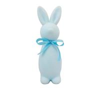 Desktop Ornament Easter Simulation Cute Bow Bunny Decorative Cartoon Doll for Gardening and Landscaping (C, 22X6cm)