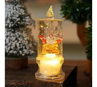 Desktop Ornament LED Water Filled Candle Ornament for Christmas Party Decoration Ideal for Creating a Festive Atmosphere with 50ml Water Capacity (D, 12x5x5)
