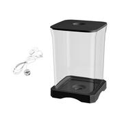 Desktop Ornament Mini Fish Tank with Top Feeding Hole and Built-In Bottom for Ambient Lighting and Individual Style Choices (Multicolour, One Size)