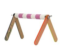 Desktop Parrot Training Stand, Bird Training Stand with Colorful Acrylic Sheet, Adjustable Angle Rough Surfaced Corundum Stand for Small to Medium Sized Birds, Portable Tabletop Bi (Pink)