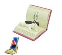 Desktop Phone Stand - Cat Lying on Bread Resin Mobile Phone Holder | Cute Cartoon Animals Smartphone Holder for Desk Use, Home Decor