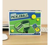 Gift Republic Desktop Pickleball Set - Mini Tabletop Pickleball Court with 2 Paddles, 1 Ball, and Net - Fun Portable Table Game for Kids and Adults Idea for Home or Office