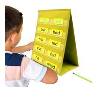 Desktop Pocket Chart For Kids, Double Sided Table Pocket Charts, Standing Small Table Chart Display Shelf Portable Stand For Class Demonstrations, Classroom Supplies Planning Board For School & Home