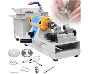 Desktop Polishing Machine, Multifunctional Cutting, Polishing Grinder, Grinding and Polishing, 800-10,000 RPM Adjustable, for Jade, Amber, Wood, Olive Stone, Bodhi, Metal