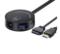 Desktop power switching using USB and 3.5mm auditory external PC restarts the power button to streamline workspace setup