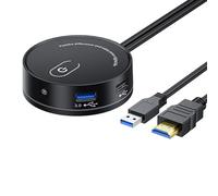 Desktop power switching using USB and 3.5mm auditory external PC restarts the power button to streamline workspace setup