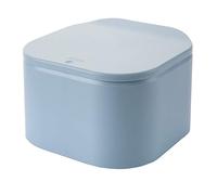 Desktop press type pop-up lid Scandinavian small rubbish bin small covered living room table mini office desk coffee table desktop rubbish bin (blue)