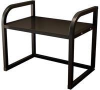 Desktop Printer Stand, 2-Tier Storage Shelf Organizer for Printer, Scanner, Fax, Monitor Riser, Multi-Purpose Home Office Solution