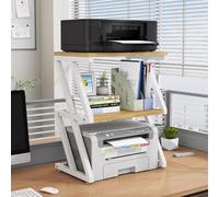 Desktop Printer Stand, 3-Tier Heavy-Duty Shelf and Storage Rack for Home Office and Kitchen, Space-Saving Design