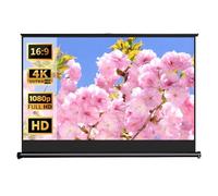Desktop Projector Screen 40/50 inch 16:9 4K Small Portable Manual Pull Down and Roll Up Screen for Living Room, Bedroom and RV(50 Inch 16:9)
