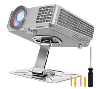Desktop Projector Stand Projector Stand 360° Rotatable Projector Ceiling Mount with 1/4 Inch Screw Interface for Home Cinema, Game Room, Office, Silver