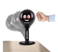 Desktop Punching Bag, Premium Quality to Withstand Constant Punching and Rage. Super Strong Spring Flexibility, Elite Boxing Bag, Super Strong Suction on Smooth Surfaces, Kids&Adults (Dark Black))