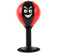 Desktop Punching Bag - Tabletop Speed Ball With Suction Cup Base And Pump | Fun For Reaction Training/Stress Relief/Entertainment(Red)