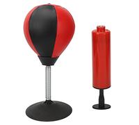 Desktop Punching Bag with Suction Cup, Stress Relief Boxing Ball, PU Leather Tabletop Punching Ball for Office and Home Use, Freestanding Punching Equipment with Air Pump and Joint