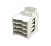 Desktop PVC Document Organiser Rack with Pen Cup Space Saving Multi-Tiered File Letter Tray for Offices Organization PVC Document Owner