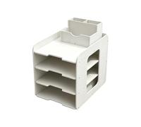 Desktop PVC Document Organiser Rack with Pen Cup Space Saving Multi-Tiered File Letter Tray for Offices Organization PVC Document Owner