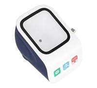 Desktop QR Barcode Scanner Desktop Barcode Scanner Desktop QR Barcode Scanner USB Interface 2D Barcode Reader Large Window Voice Prompts for Cashiers ABS Blue Color