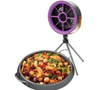 Desktop Range Hood - Portable Detachable Exhaust Fan, Usb-Powered Low-Noise Air Cleaner with 3-Speed Settings, Kitchen Ventilation for Bbq, Hot Pot, Cooking, Indoor Dining, Small Space Use
