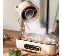 Desktop Range Hood, Portable Small Hot Pot Extractor Hood, Adjustable Hanging Mini Extractor Hood With Strong Suction for Kitchen, Home, BBQ, Hot Pot