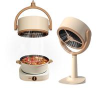 Desktop Range Hood with 2 Filter Cotton, 2 Wind Speeds Angle Adjustable USB Mini Extractor Hood, Kitchen Hood Desktop Cooker Hood For Camping BBQ Hot Pot, Plug and Play (Range Hood)