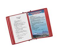 Desktop Reference Organizer Wall Mount Catalog and Display, 20 Sheets Metal Wall Hanging Flip Display Folder (Color : Red)