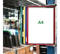 Desktop Reference Organizer Wall Mount - Metal andDesk Organizer, 10 Double-Sided Pockets, Storage A4 Documents