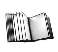 Desktop Reference Organizer Wall Mount Organizer, 20 Double-Sided Display Pockets, Meeting Poster Display and Storage